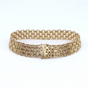 Armband X-länk Guld 18K 32,2g Längd 19cm Bredd 13mm