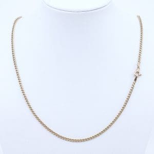 Halskedja Pansar Guld 18K 2,4g Längd 42cm Bredd 2mm ihålig