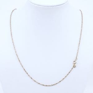Halskedja Singapore Guld 18K 1,2g Längd 42cm Bredd 1mm