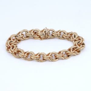 Armband Bismarck Guld 18K 61g Längd 19cm Bredd 12mm