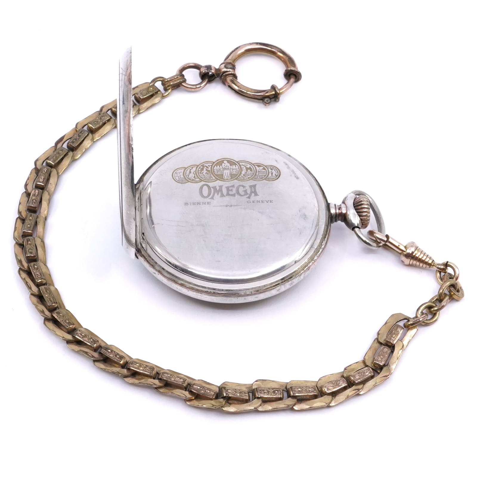 Fickur Omega 48,5 mm silver manuell ankargång 1939 - Bild 2