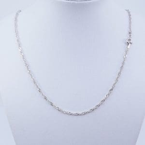 Halskedja Singapore Silver S925 2,9g Längd 45cm Bredd 2mm