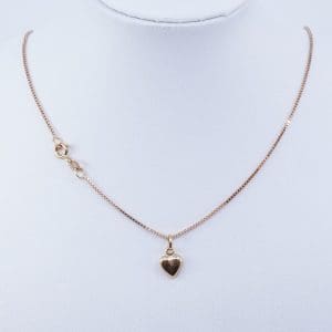 Halskedja Venezia med Hänge Hjärta Guld 18K 3,4g Längd 38,5cm Bredd 1mm