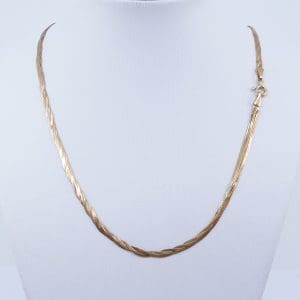 Halskedja Flätad Guld 18K 5,4g Längd 46cm Bredd 3mm