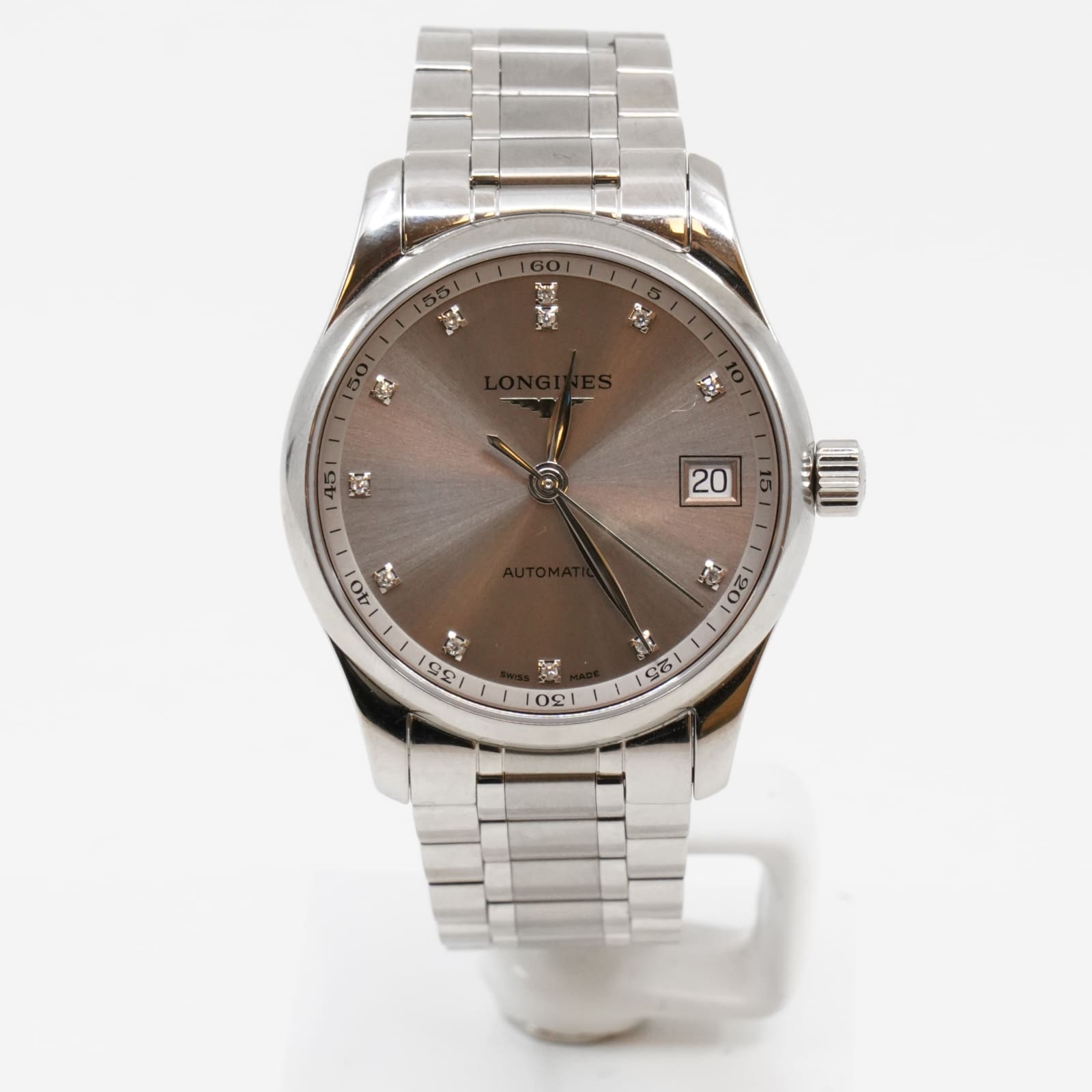 Armbandsur Longines Master Collection Diamantindex Stål Boett 34mm Automatisk