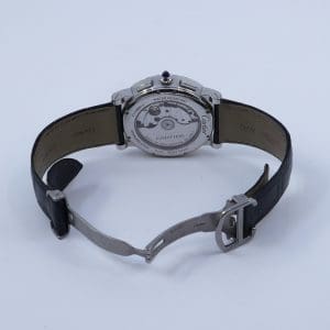 1 Armbandsur Cartier Rotonde 40mm stål automat datum läderband ref: WSR00002 snr: 118693VX i box och