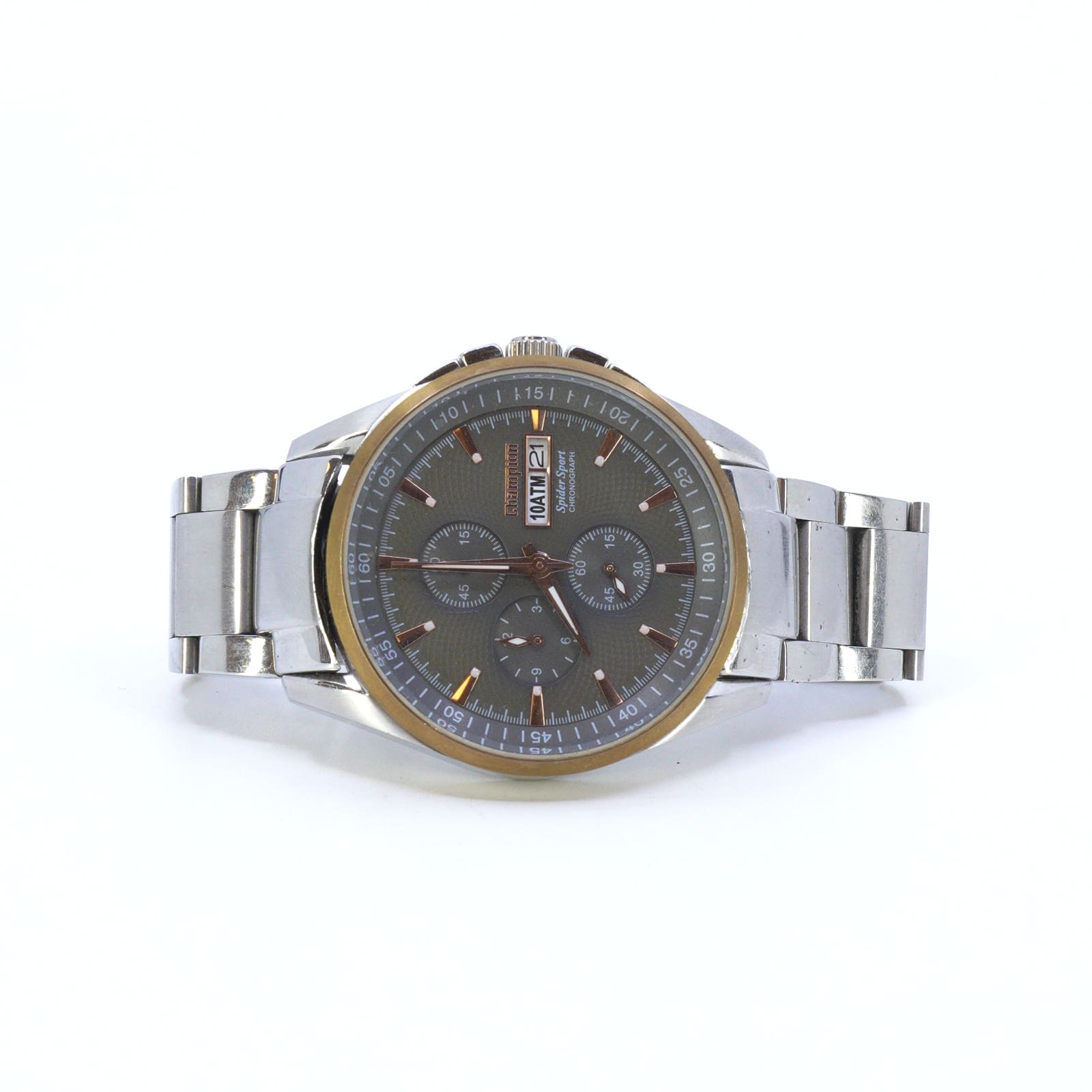 Armbandsur Champion Spider Sport Chronograph Stål Boett Ø43mm Längd 21cm
