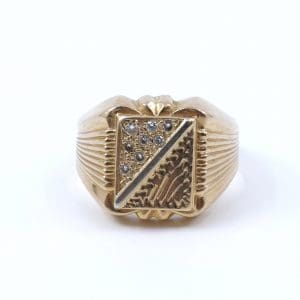 Klackring 18K 8,6g Ø20,25 med diamanter 8xca0,01ct