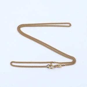 Halskedja Pansar 18K 4,5g Längd 38cm Bredd 2mm