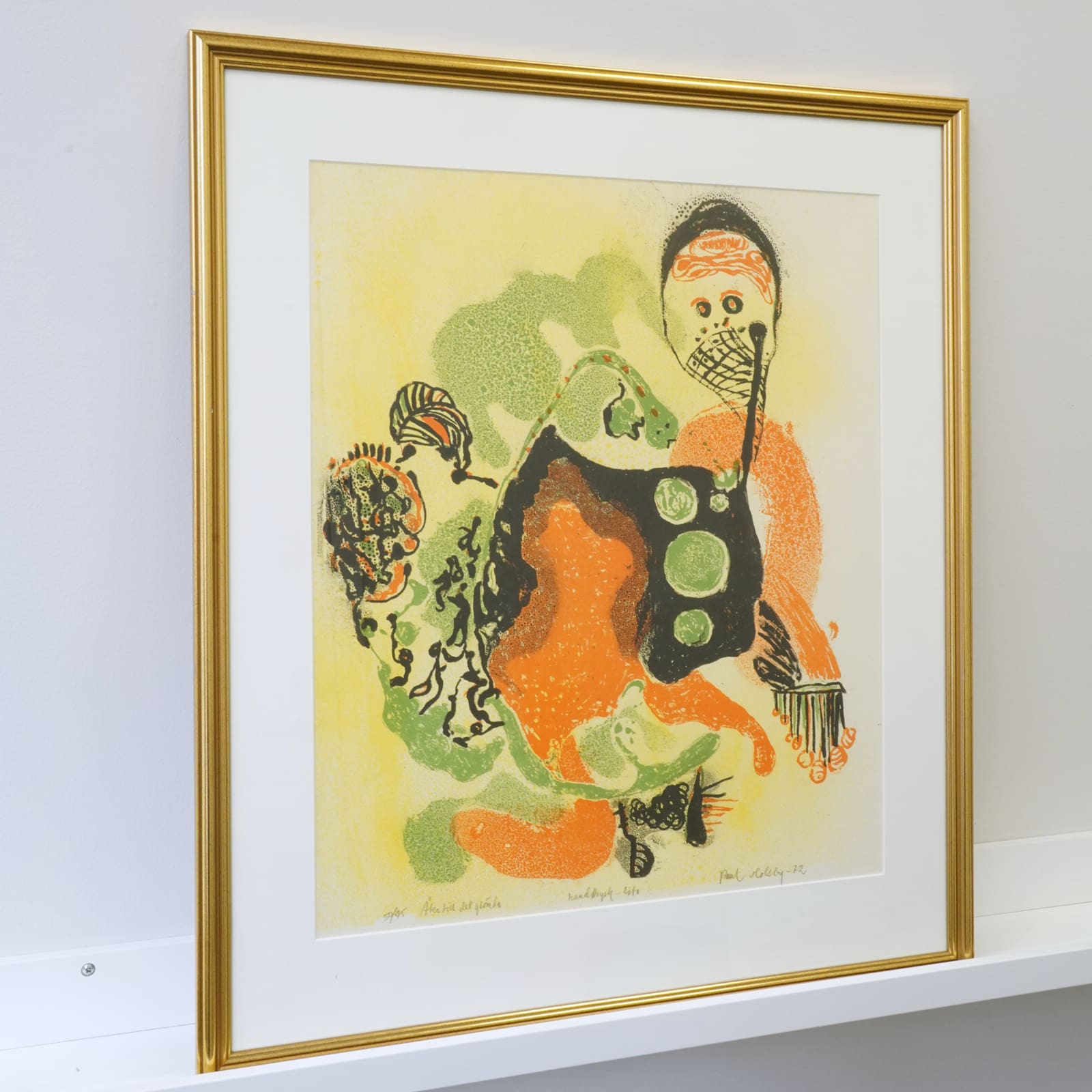 Paul Holsby (1921-2007) Grafiskt blad/ Handtryck -lito nr 50/75 “Åter till det glömda”