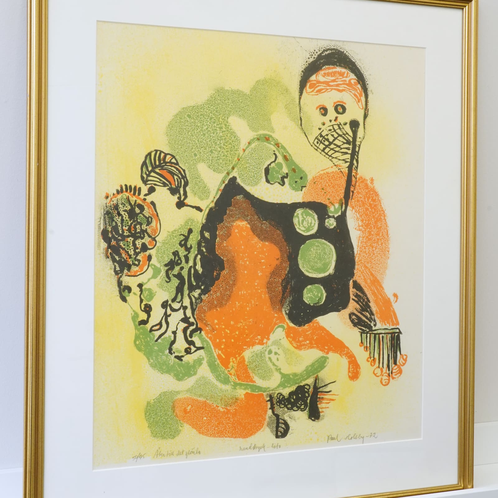 Paul Holsby (1921-2007) Grafiskt blad/ Handtryck -lito nr 50/75 “Åter till det glömda” - Bild 2