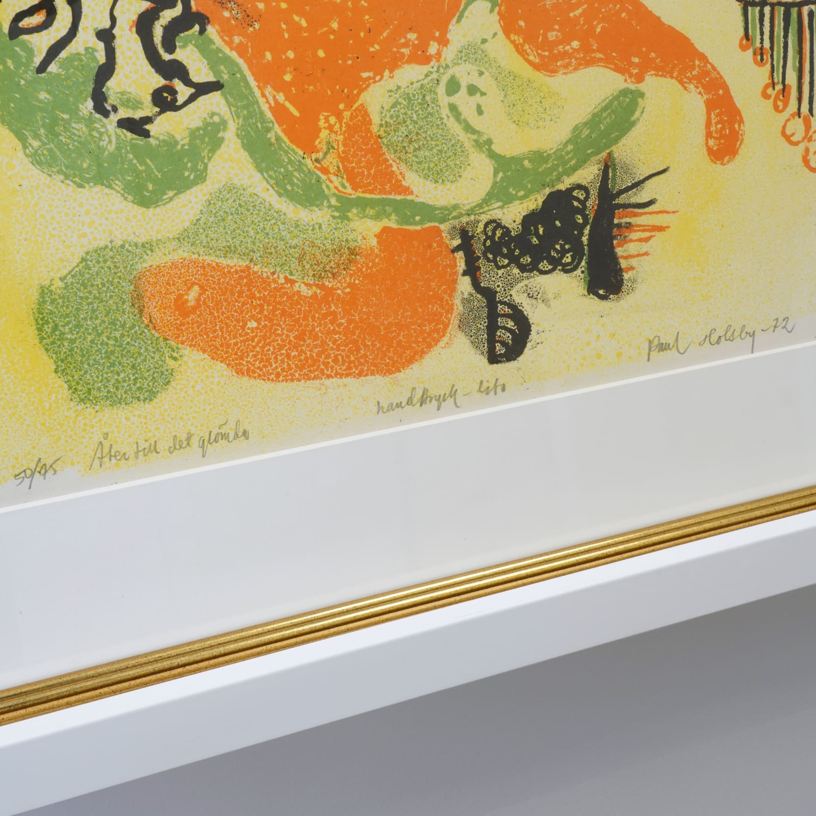 Paul Holsby (1921-2007) Grafiskt blad/ Handtryck -lito nr 50/75 “Åter till det glömda” - Bild 3