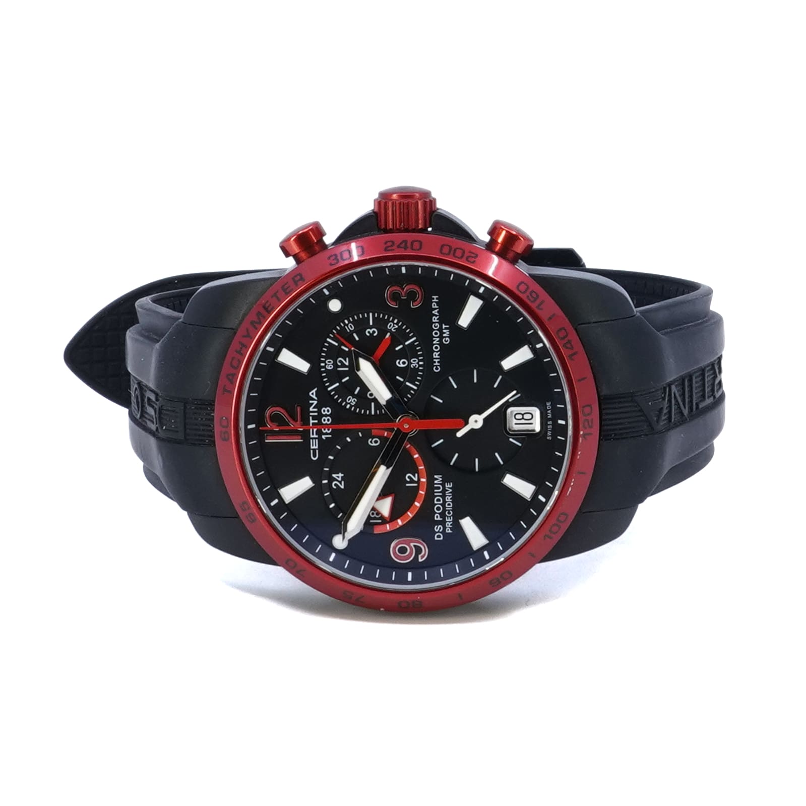Certina DS Podium Big Size Chronograph GMT Aluminium C001.639.97.057.02 certifikat & box