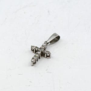 Hänge/berlock Silver S925 0,7g Höjd 23mm med vita stenar