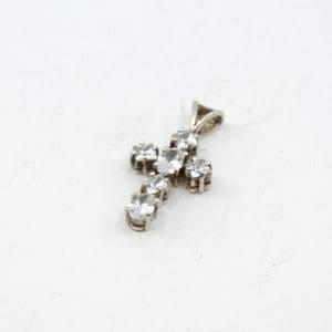 Hänge/berlock Silver S925 2,4g Höjd 3,0mm med vita stenar
