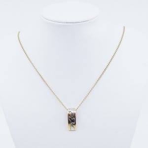 Hänge Georg Jensen "Fusion" design Nina Koppel Guld 18K 8,0g B 7mm H 20mm med tillhörande kedja