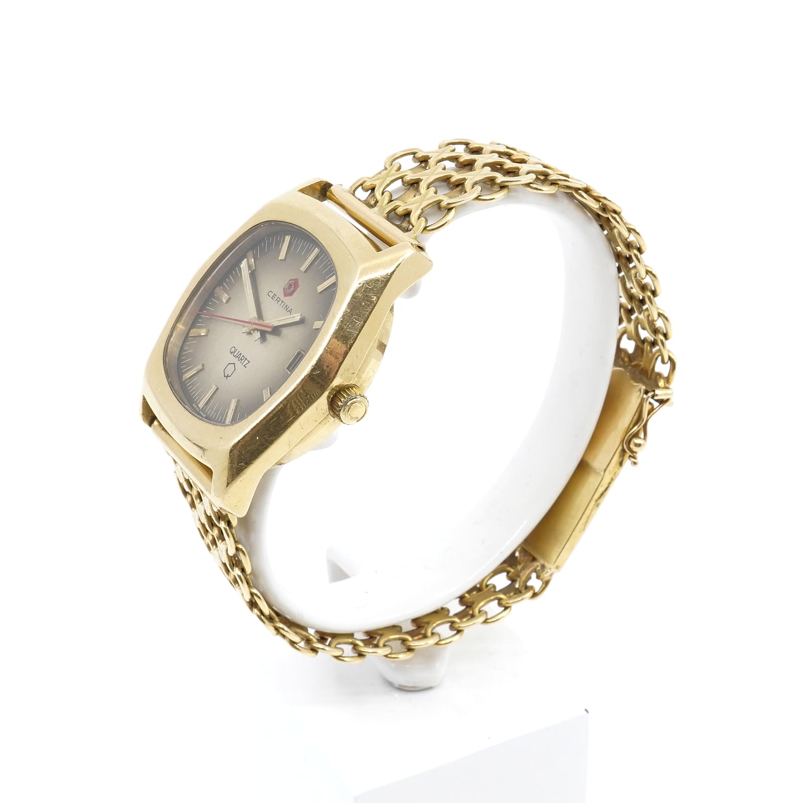 Armbandsur Certina Q Guld 18K Boett 40mm Quartz - Bild 2