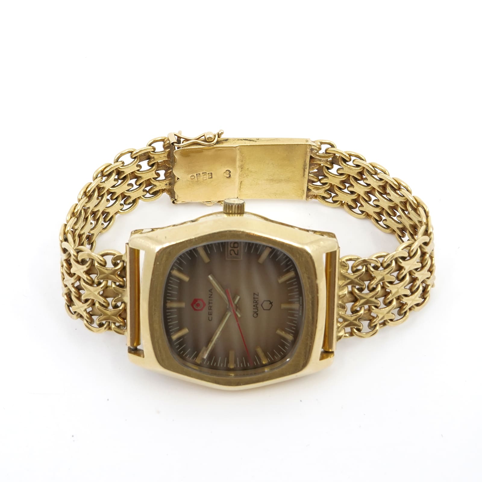 Armbandsur Certina Q Guld 18K Boett 40mm Quartz - Bild 4