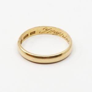 Ring Guld 20K 6,3g Ø21,25, graverad