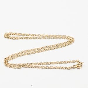 Halskedja Doserad Bismarck Guld 18K 5g Längd 43cm Bredd 3-4mm, springlås