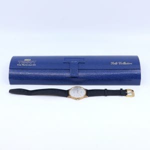 Armbandsur Tissot Goldrun Guld 14K Boett 33mm quartz med läderarmband
