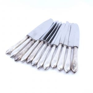 Bordsknivar 12st S830 brv 882,6g Längd 250mm med gravyr delar ej silver