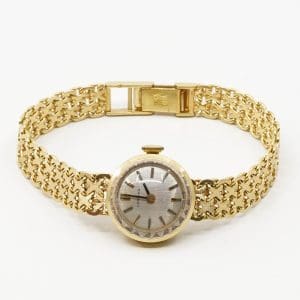Armbandsur Certina 18K manuell, går ej, Ø18mm, safirglas, länk i 18K Bruttovikt 26,8g