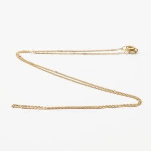 Halskedja Pansar Guld 18K 1,3g Längd 42cm Bredd 1mm