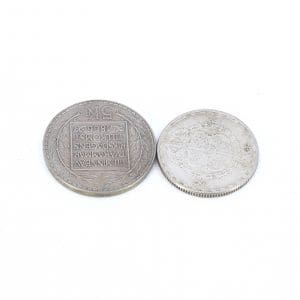 Mynt 2st Silver S400 (40%) 31,9g - Sverige 5kr & 2kr