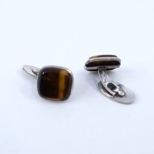 Manschettknappar Silver S830 9,4g Bredd 16,5mm Höjd 16,5mm Med stenar