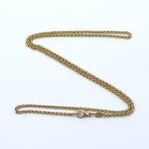 Halskedja Guld 18K 7g Längd 42cm Bredd 2mm