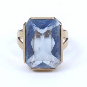 Ring Guld 18K 6g Ø16 Med sten, Repig sten
