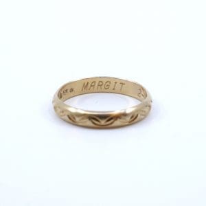 Ring Guld 18K 4,1g Ø19,75 Graverad