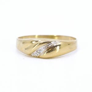 Ring Guld / Vitguld 18K 1,7g Ø19 med sten - Defekt
