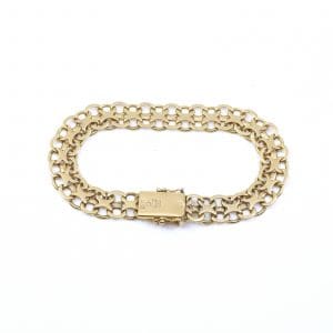 Armband X-länk Guld 18K 20g Längd 19cm Bredd 9,6mm