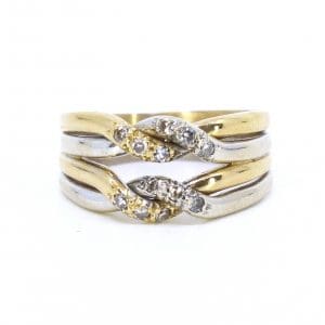 Ring Guld / Vitguld 18K 6,3g Ø17,50 med diamanter 12x ca 0,02ct