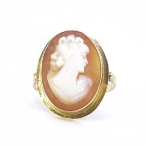 Ring Guld 18K 3,4g Ø16,50 med camé