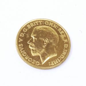 Mynt Guld 22K (91,7%) 4g - Ø19mm - 1/2 Pound - Storbritannien - År 1925