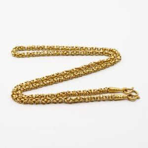 Halskedja Guld 23K 47,0g Längd 69cm Bredd 4mm med s-lås