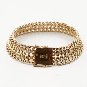 Armband Fiskben Guld 18K 39g Längd 18cm Bredd 15mm