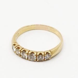 Ring Guld 18K 3,7g Ø18,5 med diamanter 7xca.0,15ct