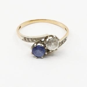 Ring Guld 18K brv 2,1g Ø16 med stenar