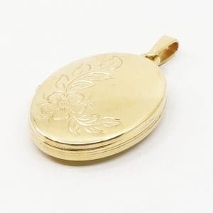Hänge/berlock Guld 18K 3,2g Bredd 18mm Höjd 32mm, medaljong