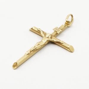 Hänge/berlock Krucifix Guld 18K 3,3g Bredd 30mm Höjd 52mm