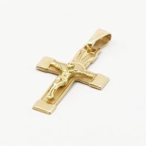Hänge/berlock Krucifix Guld 18K 2,4g Bredd 19mm Höjd 35mm