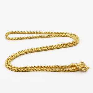 Halskedja Guld 23K 30,5g Längd 49cm Bredd 3mm med s-lås