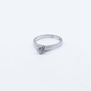 Ring Vitguld med diamant 1xca0,36ct 18K 3,5g Ø18