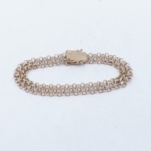 Armband X-länk Guld 18K 9,1g Längd 17cm Bredd 7mm