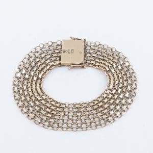 Armband X-länk Guld 18K 22,3g Längd 21cm Bredd 18mm något bucklig/skev
