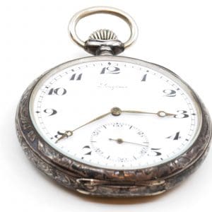 Fickur Longines med niellomotiv Boett 50mm silver S900